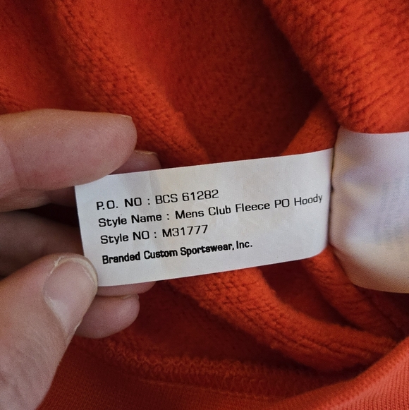 Nike WNBA Pullover Fleece Hoodie Men's Orange Hoodie with White Logo - Picture 10 of 12